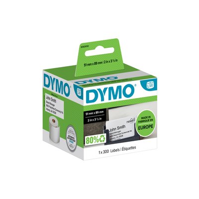 Etiket Dymo LabelWriter visitekaart 51x89mm 1 rol á 300 stuks wit