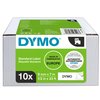 Labeltape Dymo LabelManager D1 polyester 9mm zwart op wit 10 stuks foto