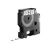 Labeltape Dymo LabelManager D1 polyester 9mm zwart op wit 10 stuks foto