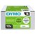 Labeltape Dymo LabelManager D1 polyester 12mm zwart op wit 10 stuks