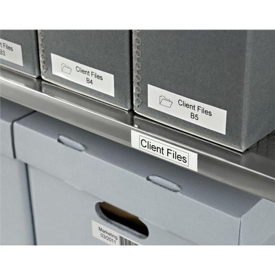 Labeltape Dymo LabelManager D1 polyester 12mm zwart op wit 10 stuks