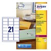 Etiquette Avery L7560-25 63,5x38,1mm transparent 525 pièces Photo