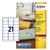 Etiquette Avery L7560-25 63,5x38,1mm transparent 525 pièces