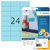 Etiket HERMA 4468 70x37mm verwijderbaar blauw 480 stuks