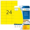 Etiquette amovible HERMA 4466 70x37mm jaune 480 pièces Photo