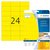 Etiquette amovible HERMA 4466 70x37mm jaune 480 pièces