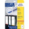 Rugetiket Avery smal 38x192mm zelfklevend wit foto