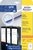 Rugetiket Avery smal 38x192mm zelfklevend wit
