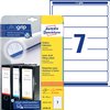 Rugetiket Avery smal 38x192mm zelfklevend wit foto