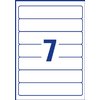 Rugetiket Avery smal 38x192mm zelfklevend wit foto