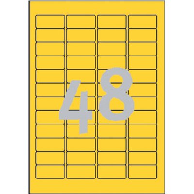 Etiquette Avery L6041-20 45,7x21,2mm jaune 960 pièces