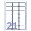 Etiket Avery L6023REV-25 63.5x38.1mm afneembaar wit 525 stuks foto