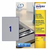 Etiket Avery L6013-20 210x297mm zilver 20 stuks foto