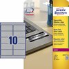 Etiket Avery L6012-20 96x50.8mm zilver 200 stuks foto