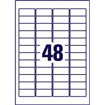 Etiquette Avery L6009-20 45,7x21,2mm argent 960 pièces