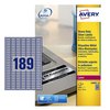 Etiquette Avery L6008-20 25.4x10mm argent 3780 pièces Photo