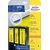 Rugetiket Avery breed 61x192mm zelfklevend geel 20 vel