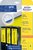 Rugetiket Avery breed 61x192mm zelfklevend geel 20 vel