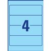 Rugetiket Avery breed 61x192mm zelfklevend blauw foto