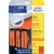 Rugetiket Avery breed 61x192mm zelfklevend rood