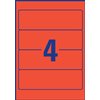 Rugetiket Avery breed 61x192mm zelfklevend rood foto