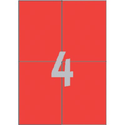 Etiquette Avery 3456 105x148mm A6 rouge 400 pièces