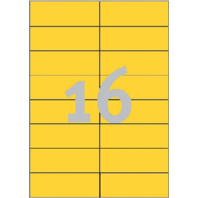 Etiquette Avery 3455 105x37mm jaune 1600 pièces