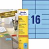 Etiket Avery 3453 105x37mm blauw 1600 stuks foto