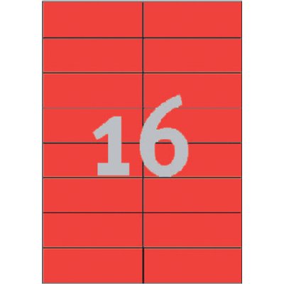 Etiket Avery 3452 105x37mm rood 1600 stuks