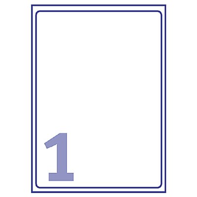 Etiket Avery L4775-20 210x297mm polyester wit 20 stuks