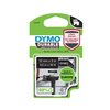 Labeltape Dymo LabelManager D1 polyester 12mm wit op zwart photo