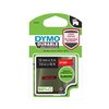Labeltape Dymo LabelManager D1 polyester 12mm wit op rood foto