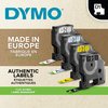 Labeltape Dymo LabelManager D1 polyester 12mm wit op rood foto