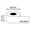 Labeletiket Quantore 99012 36x89mm adres wit 2 rollen photo