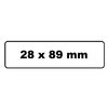 Labeletiket Quantore 99010 28x89mm adres wit 2 rollen foto