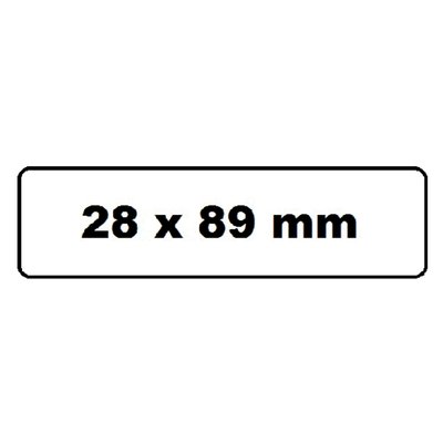 Labeletiket Quantore 99010 28x89mm adres wit 2 rollen