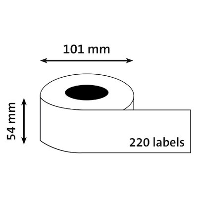Labeletiket Quantore 99014 54x101mm adres wit