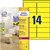 Etiquette Avery L7263Y-100 99,1x38,1mm jaune néon 1400 pièces