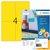 Etiquette HERMA 4396 105x148mm A6 jaune 400 pièces