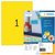 Etiquette HERMA 4401 210x297mm A4 jaune 100 pièces