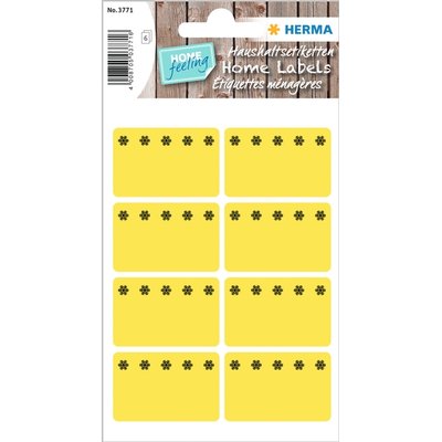 Etiket HERMA 3771 26x40mm diepvries geel 48 stuks