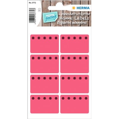 Etiket HERMA 3772 26x40mm diepvries rood 48 stuks