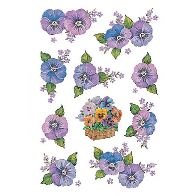 Etiquette HERMA 3818 Pensées violettes