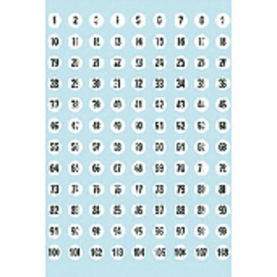 Etiquette HERMA 4128 chiffres 1-540 Ø8mm 540pcs