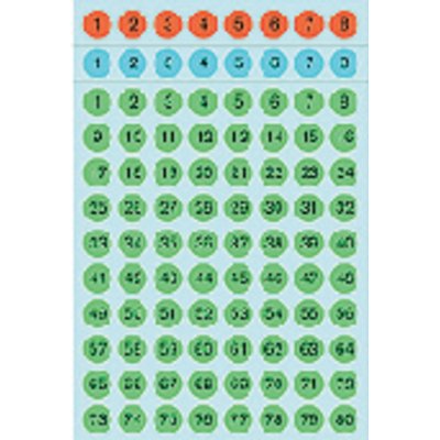 Etiket HERMA 4129 8mm getallen 1-160 kleur assorti 576 stuks