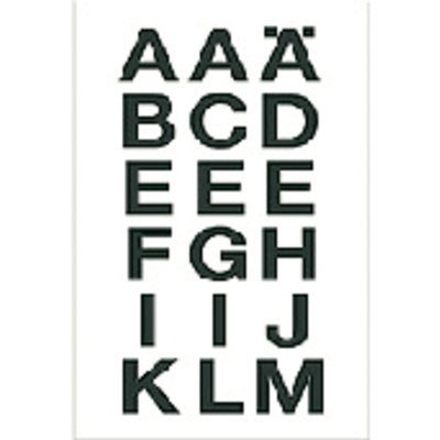 Etiquette HERMA 4135 lettres A-Z noir/transparent 20x20mm