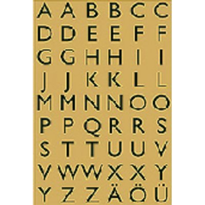 Etiquette HERMA 4145 lettres A-Z noir/doré 13x12mm