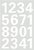 Etiket HERMA 4170 25mm getallen 0-9 wit