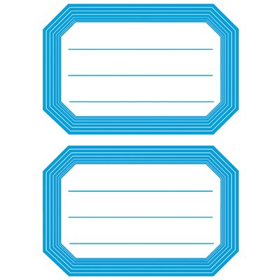 Etiket HERMA 5714 82x55mm schrift blauwe rand 12 stuks