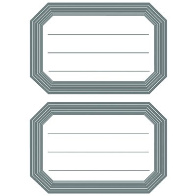Etiquette cahier HERMA 5719 82x55mm cadre gris 12 pièces